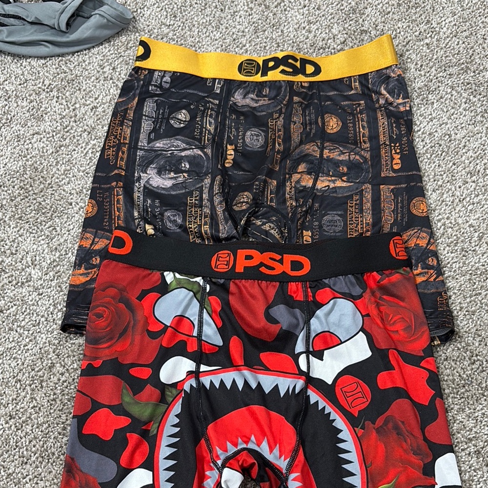 PSD Men's Black and Red Boxer Briefs